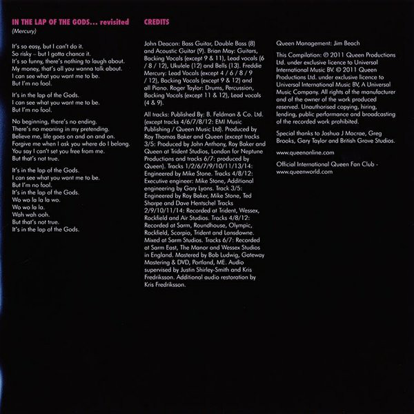 Queen  Deep Cuts; Volume 1 : Booklet 3